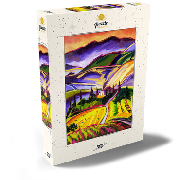 Darstellung des Puzzle Motivs Vibrant Tuscan Countryside Landscape 500 Puzzle Schachtel Ansicht2