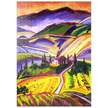 Darstellung des Puzzle Motivs puzzleplate Vibrant Tuscan Countryside Landscape 500 Puzzle