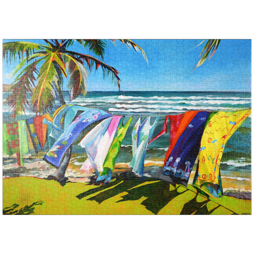 Darstellung des Puzzle Motivs puzzleplate Tropical Breeze and Vibrant Fabrics 1000 Puzzle