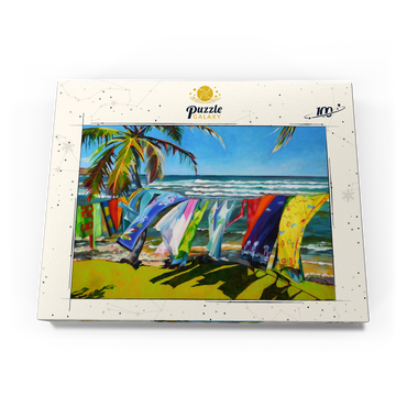 Darstellung des Puzzle Motivs Tropical Breeze and Vibrant Fabrics 100 Puzzle Schachtel Ansicht3