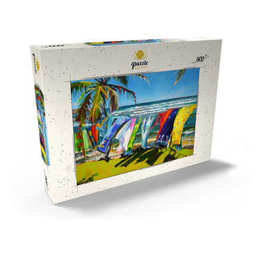 Darstellung des Puzzle Motivs Tropical Breeze and Vibrant Fabrics 500 Puzzle Schachtel Ansicht2