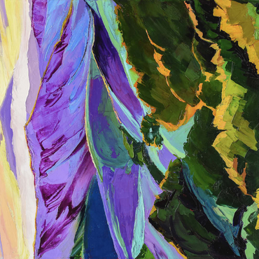 Darstellung des Puzzle Motivs Vivid Hills and Vibrant Valleys 100 Puzzle 3D Modell