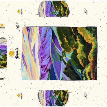 Darstellung des Puzzle Motivs Vivid Hills and Vibrant Valleys 200 Puzzle Schachtel 3D Modell