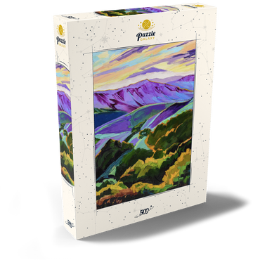 Darstellung des Puzzle Motivs Vivid Hills and Vibrant Valleys 500 Puzzle Schachtel Ansicht2