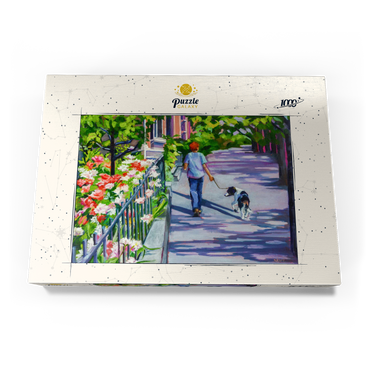 Darstellung des Puzzle Motivs Morning Walk with Blooming Flowers 1000 Puzzle Schachtel Ansicht3