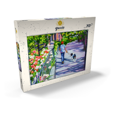 Darstellung des Puzzle Motivs Morning Walk with Blooming Flowers 200 Puzzle Schachtel Ansicht2
