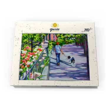 Darstellung des Puzzle Motivs Morning Walk with Blooming Flowers 200 Puzzle Schachtel Ansicht3