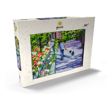 Darstellung des Puzzle Motivs Morning Walk with Blooming Flowers 500 Puzzle Schachtel Ansicht2