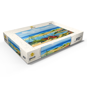 Darstellung des Puzzle Motivs Coastal Landscape in Vibrant Abstract Style 1000 Puzzle Schachtel Ansicht1
