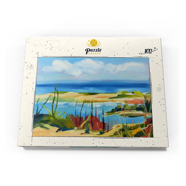 Darstellung des Puzzle Motivs Coastal Landscape in Vibrant Abstract Style 100 Puzzle Schachtel Ansicht3