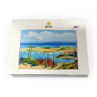 Darstellung des Puzzle Motivs Coastal Landscape in Vibrant Abstract Style 500 Puzzle Schachtel Ansicht3