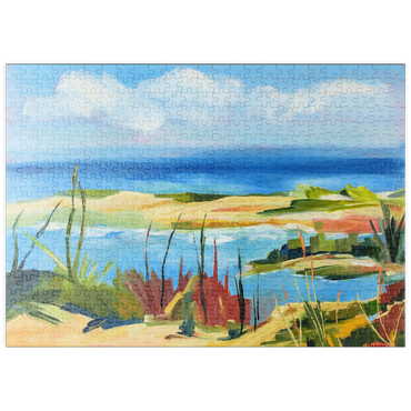 Darstellung des Puzzle Motivs puzzleplate Coastal Landscape in Vibrant Abstract Style 500 Puzzle