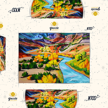 Darstellung des Puzzle Motivs Vivid Canyon River Landscape 1000 Puzzle Schachtel 3D Modell