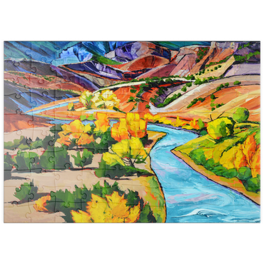 Darstellung des Puzzle Motivs puzzleplate Vivid Canyon River Landscape 100 Puzzle