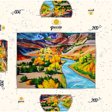 Darstellung des Puzzle Motivs Vivid Canyon River Landscape 200 Puzzle Schachtel 3D Modell