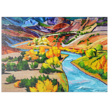 Darstellung des Puzzle Motivs puzzleplate Vivid Canyon River Landscape 500 Puzzle