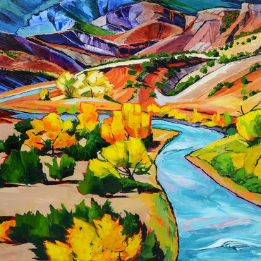 Darstellung des Puzzle Motivs Vivid Canyon River Landscape 500 Puzzle 3D Modell