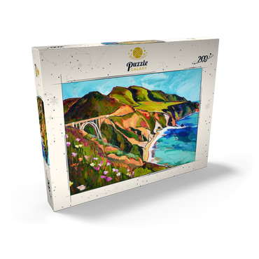 Darstellung des Puzzle Motivs Big Sur Coastal View with Bridge 200 Puzzle Schachtel Ansicht2