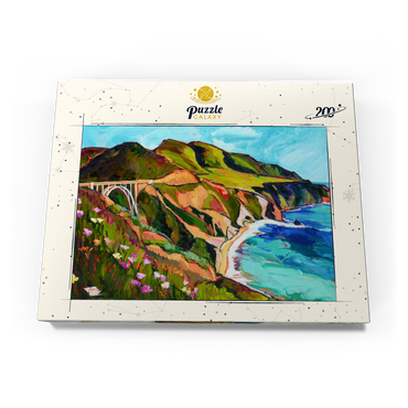 Darstellung des Puzzle Motivs Big Sur Coastal View with Bridge 200 Puzzle Schachtel Ansicht3