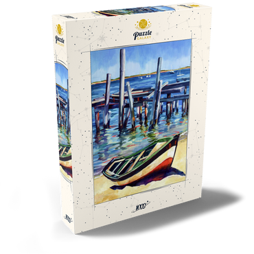Darstellung des Puzzle Motivs Rustic Rowboat on Tranquil Shore 1000 Puzzle Schachtel Ansicht2
