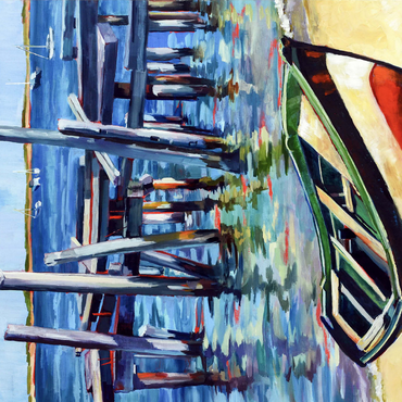 Darstellung des Puzzle Motivs Rustic Rowboat on Tranquil Shore 1000 Puzzle 3D Modell