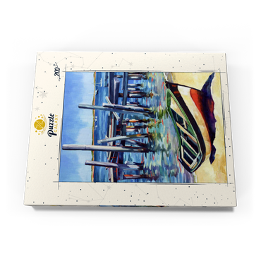 Darstellung des Puzzle Motivs Rustic Rowboat on Tranquil Shore 200 Puzzle Schachtel Ansicht3