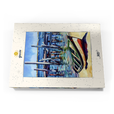 Darstellung des Puzzle Motivs Rustic Rowboat on Tranquil Shore 500 Puzzle Schachtel Ansicht3