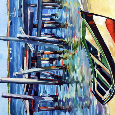 Darstellung des Puzzle Motivs Rustic Rowboat on Tranquil Shore 500 Puzzle 3D Modell