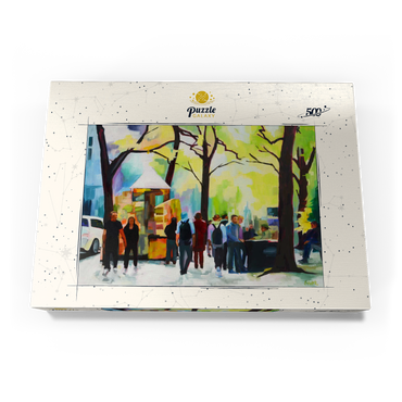 Darstellung des Puzzle Motivs Lively Park Scene with Vibrant Colors 500 Puzzle Schachtel Ansicht3