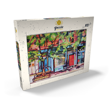 Darstellung des Puzzle Motivs Charming Urban Street Scene 100 Puzzle Schachtel Ansicht2