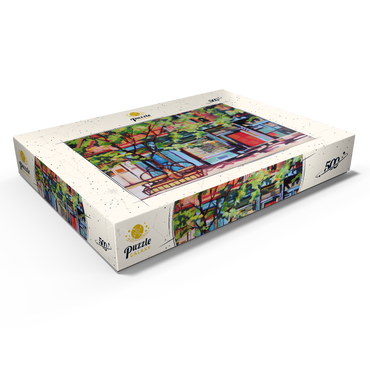 Darstellung des Puzzle Motivs Charming Urban Street Scene 500 Puzzle Schachtel Ansicht1