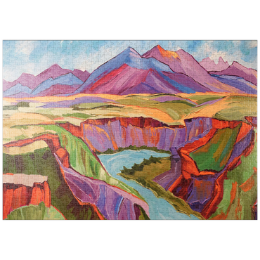 Darstellung des Puzzle Motivs puzzleplate Vivid Canyon and Mountain Landscape 1000 Puzzle