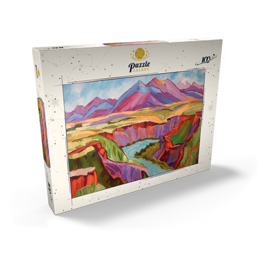 Darstellung des Puzzle Motivs Vivid Canyon and Mountain Landscape 100 Puzzle Schachtel Ansicht2