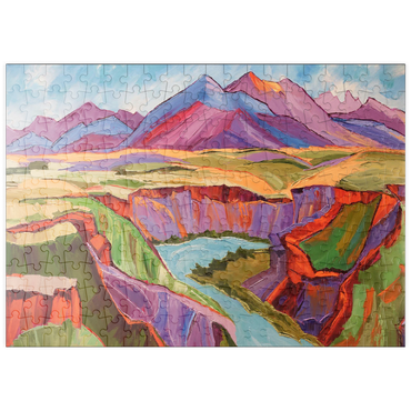 Darstellung des Puzzle Motivs puzzleplate Vivid Canyon and Mountain Landscape 200 Puzzle