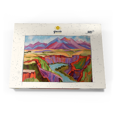 Darstellung des Puzzle Motivs Vivid Canyon and Mountain Landscape 500 Puzzle Schachtel Ansicht3