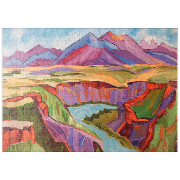 Darstellung des Puzzle Motivs puzzleplate Vivid Canyon and Mountain Landscape 500 Puzzle