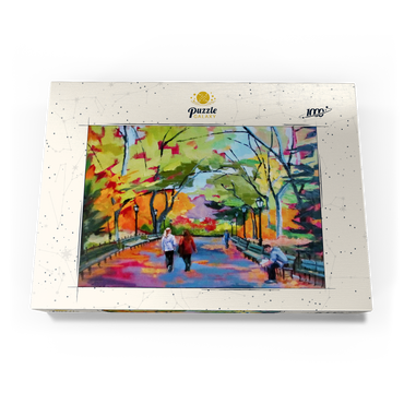 Darstellung des Puzzle Motivs Autumn Walk Through a Vibrant Park 1000 Puzzle Schachtel Ansicht3