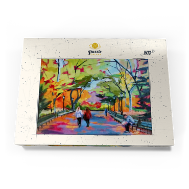 Darstellung des Puzzle Motivs Autumn Walk Through a Vibrant Park 500 Puzzle Schachtel Ansicht3