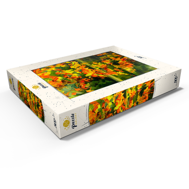 Darstellung des Puzzle Motivs Autumn Leaves Reflecting on Tranquil Water 500 Puzzle Schachtel Ansicht1