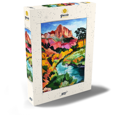 Darstellung des Puzzle Motivs Vibrant Canyon Landscape with River 1000 Puzzle Schachtel Ansicht2