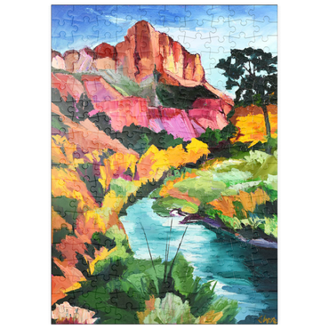 Darstellung des Puzzle Motivs puzzleplate Vibrant Canyon Landscape with River 200 Puzzle