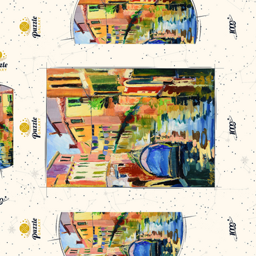 Darstellung des Puzzle Motivs Venetian Canal with Colorful Reflections 1000 Puzzle Schachtel 3D Modell