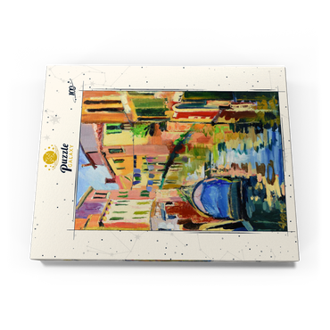 Darstellung des Puzzle Motivs Venetian Canal with Colorful Reflections 100 Puzzle Schachtel Ansicht3