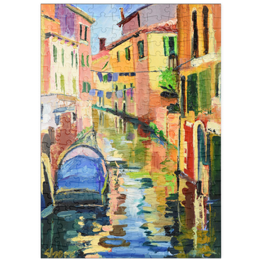 Darstellung des Puzzle Motivs puzzleplate Venetian Canal with Colorful Reflections 200 Puzzle