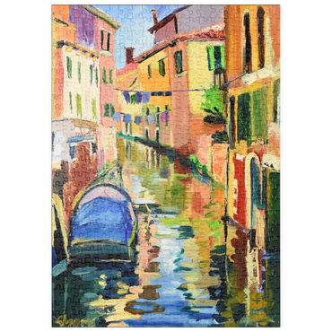 Darstellung des Puzzle Motivs puzzleplate Venetian Canal with Colorful Reflections 500 Puzzle