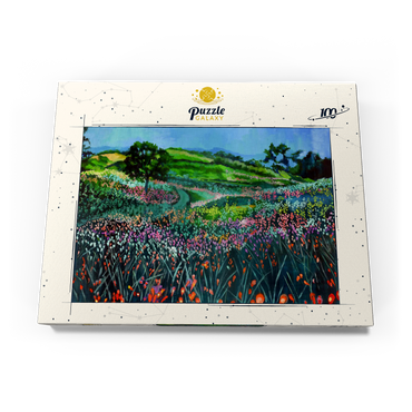 Darstellung des Puzzle Motivs Vibrant Wildflower Meadow 100 Puzzle Schachtel Ansicht3
