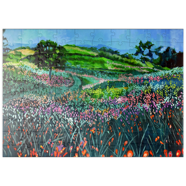 Darstellung des Puzzle Motivs puzzleplate Vibrant Wildflower Meadow 100 Puzzle