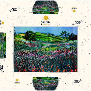 Darstellung des Puzzle Motivs Vibrant Wildflower Meadow 200 Puzzle Schachtel 3D Modell