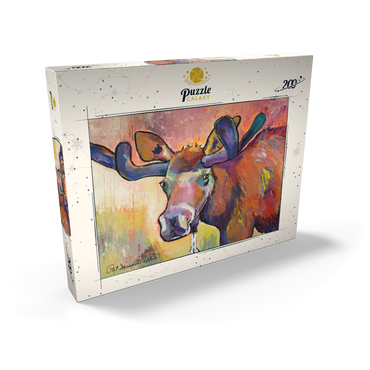 Darstellung des Puzzle Motivs Colorful Moose Portrait in Abstract Style 200 Puzzle Schachtel Ansicht2