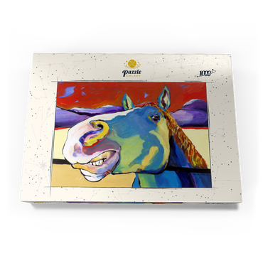 Darstellung des Puzzle Motivs Whimsical Horse Portrait in Bold Colors 1000 Puzzle Schachtel Ansicht3